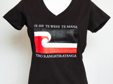 Tino Rangatiratanga Maori Flag - wahine v neck fitted tee